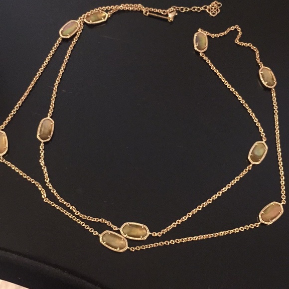 Kendra Scott Jewelry - Long Kendra scott brown mother of pearl